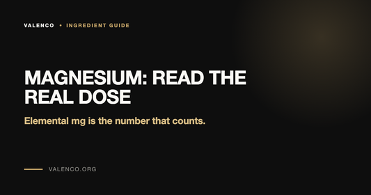 Magnesium Forms and Doses: How to Read the Label