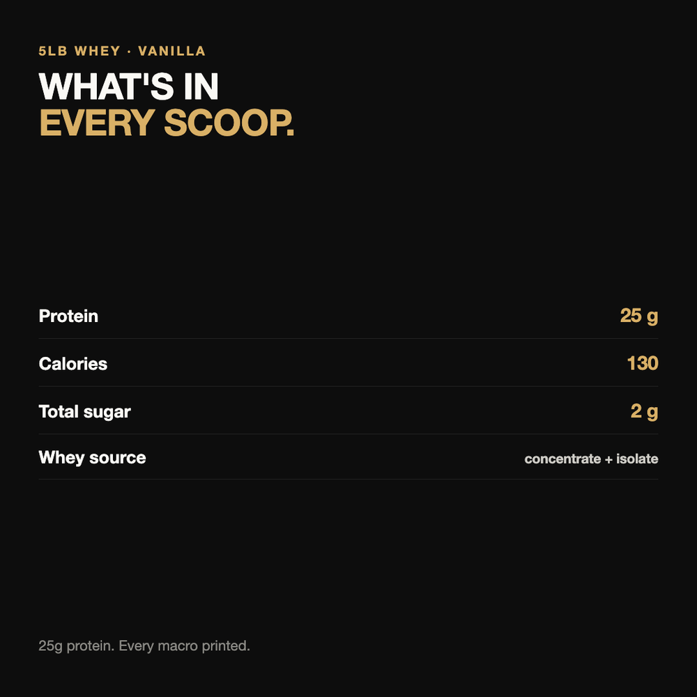 5 lb Whey Protein | Vanilla