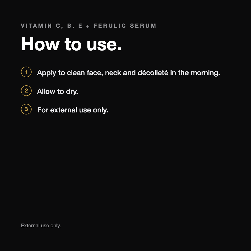 Vitamin C, B, E + Ferulic Antioxidant Serum