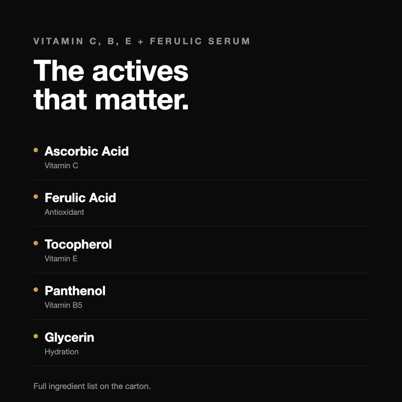 Vitamin C, B, E + Ferulic Antioxidant Serum